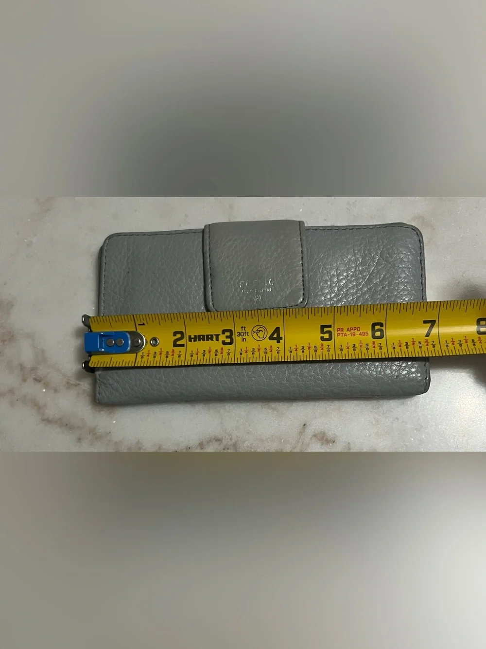 Fossil Pebble-Grain Leather Wallet in Gray
